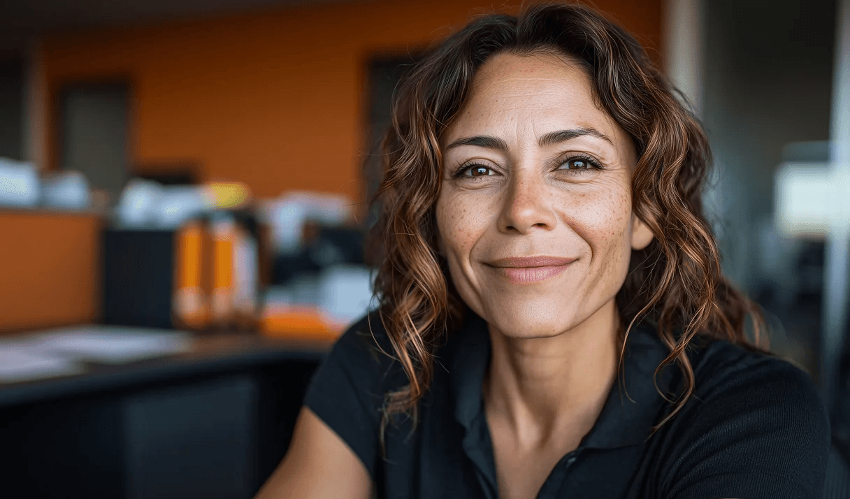 Woman Smiling In Incfilers Office
